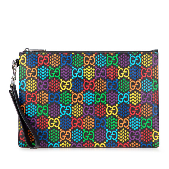 Pre-Loved Gucci GG Supreme Psychedelic Zip Clutch - Picture 1 of 11